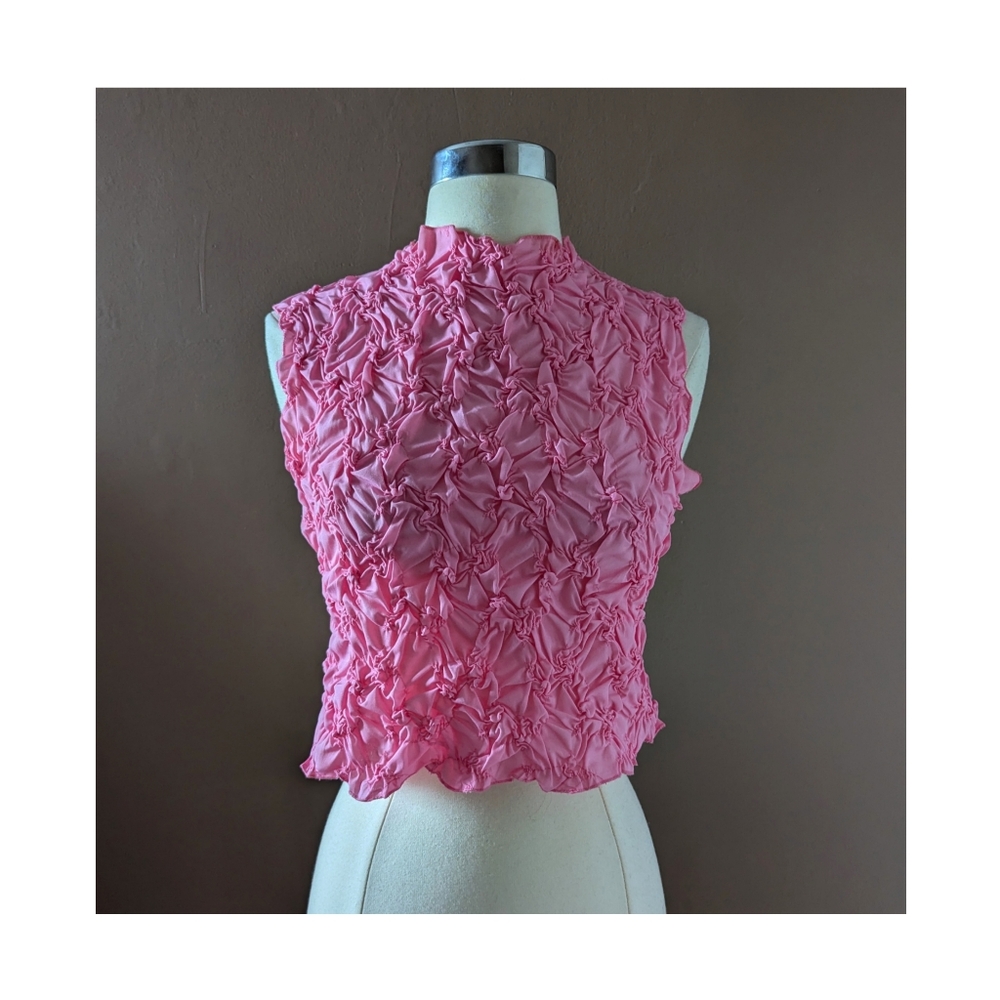 Zara Stitched Pink Crop Top Tank
